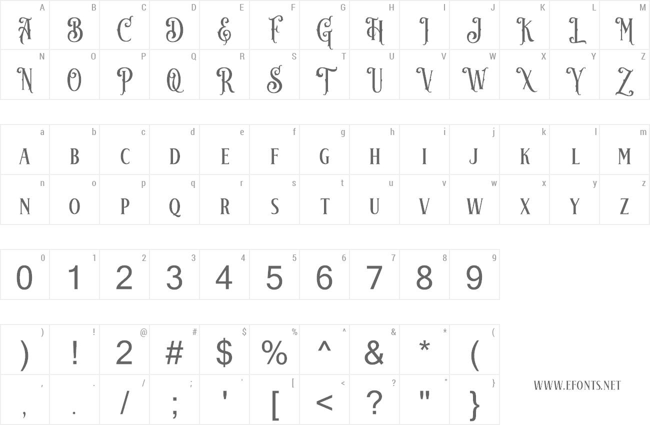 Font Wonderia preview
